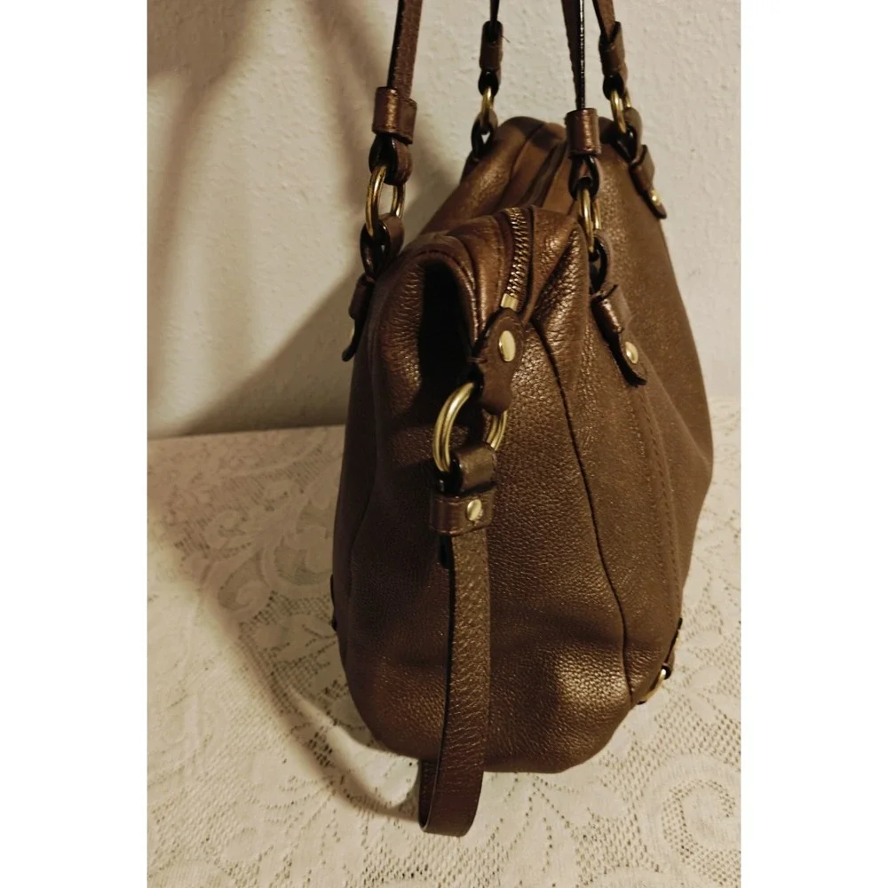 Coach Alexandra Tote/Shoulder Bag Bronze Leather Pre-owned